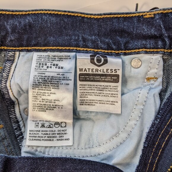 LEVIS Womens Jeans 70s High Rise Slim Straight Leg Dark Blue 29x29 NEW WITH TAGS - Picture 9 of 14